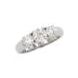 Trilogy Ring with 3 round brilliant cut diamonds-.75 ct tw, White Gold - Size 5
