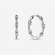 Sparkling Pav Bars Hoop Earrings