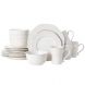 Abby White 16pc Stoneware Dinnerware Set